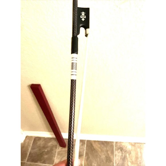 Carbon Fiber Professional Violin Bow 4/4 Red Braided With Hard Case - Picture 4 of 12